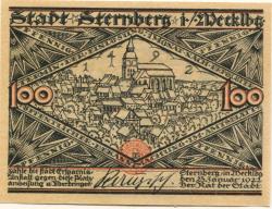 Sternberg - Stadt - 23.1.1922 - 100 Pfennig