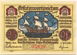Stettin (heute: PL-Szczecin) - Stadt - 1.7.1921 - 31.3.1922 - 50 Pfennig