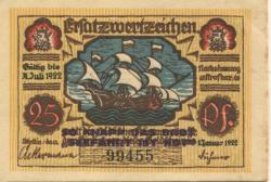 Stettin (heute: PL-Szczecin) - Stadt - 1.1.1922 - 31.7.1922 - 25 Pfennig 