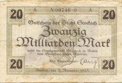 Stockach - Stadt - 3.11.1923 - 20 Milliarden Mark