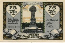 Stolberg (heute: Südharz) - Stadt - -- - 75 Pfennig 