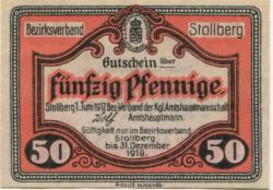 Stollberg - Amtshauptmannschaft - 1.6.1917 - 31.12.1919 - 50 Pfennig 
