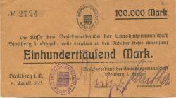 Stollberg - Amtshauptmannschaft - 9.8.1923 - 100000 Mark