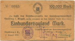 Stollberg - Amtshauptmannschaft - 9.8.1923 - 100000 Mark