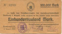 Stollberg - Amtshauptmannschaft - 9.8.1923 - 100000 Mark