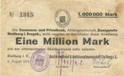 Stollberg - Amtshauptmannschaft - 9.8.1923 - 1 Million Mark