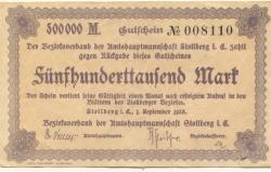 Stollberg - Amtshauptmannschaft - 1.9.1923 - 500000 Mark 