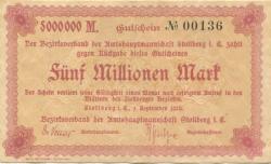 Stollberg - Amtshauptmannschaft - 1.9.1923 - 5 Millionen Mark 