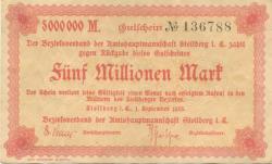 Stollberg - Amtshauptmannschaft - 1.9.1923 - 5 Millionen Mark 
