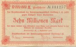 Stollberg - Amtshauptmannschaft - 1.9.1923 - 10 Millionen Mark 