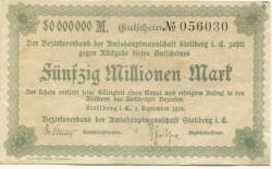 Stollberg - Amtshauptmannschaft - 1.9.1923 - 50 Millionen Mark 