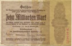 Stollberg - Amtshauptmannschaft - 12.10.1923 - 10 Milliarden Mark 