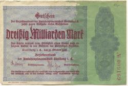 Stollberg - Amtshauptmannschaft - 12.10.1923 - 30 Milliarden Mark 