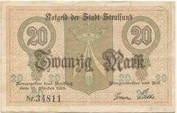 Stralsund - Stadt - 21.10.1918 - 1.2.1919 - 20 Mark
