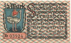 Strausberg - Stadt - 1.9.1921 - 1/2 Mark