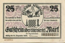 Stroebeck (heute: Halberstadt) - Gemeinde - 31.12.1921 - 25 Pfennig 