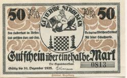 Stroebeck (heute: Halberstadt) - Gemeinde - 31.12.1921 - 50 Pfennig