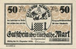 Stroebeck (heute: Halberstadt) - Gemeinde - 31.12.1921 - 50 Pfennig 