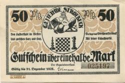 Stroebeck (heute: Halberstadt) - Gemeinde - 31.12.1921 - 50 Pfennig