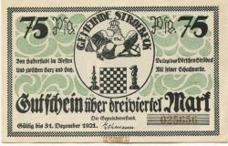 Stroebeck (heute: Halberstadt) - Gemeinde - 31.12.1921 - 75 Pfennig