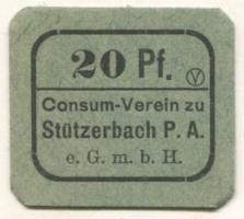 Stützerbach (heute: Ilmenau) - Consum-Verein eGmbH (preußischer Anteil) - -- - 20 Pfennig