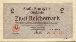 Stuttgart - Stadt - 1.5.1945 - 2 Mark