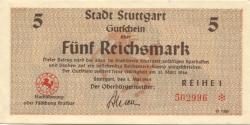 Stuttgart - Stadt - 1.5.1945 - 5 Mark
