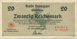 Stuttgart - Stadt - 1.5.1945 - 20 Mark