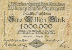 Stuttgart - Stadt - 1.8.1923 - 1 Million Mark