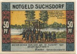 Suchsdorf (heute: Kiel) - Gemeinde - - 31.8.1921 - 50 Pfennig 