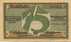 Suderode (Bad) (heute: Quedlinburg) - Gemeinde - 13.5.1921 - 75 Pfennig