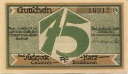 Suderode (Bad) (heute: Quedlinburg) - Gemeinde - 13.5.1921 - 75 Pfennig
