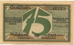 Suderode (Bad) (heute: Quedlinburg) - Gemeinde - 13.5.1921 - 75 Pfennig