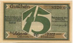 Suderode (Bad) (heute: Quedlinburg) - Gemeinde - 13.5.1921 - 75 Pfennig