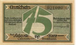 Suderode (Bad) (heute: Quedlinburg) - Gemeinde - 13.5.1921 - 75 Pfennig