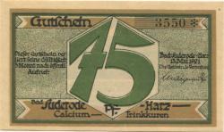 Suderode (Bad) (heute: Quedlinburg) - Gemeinde - 13.5.1921 - 75 Pfennig