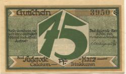 Suderode (Bad) (heute: Quedlinburg) - Gemeinde - 13.5.1921 - 75 Pfennig