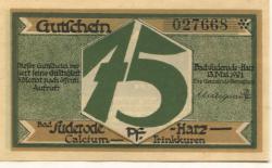 Suderode (Bad) (heute: Quedlinburg) - Gemeinde - 13.5.1921 - 75 Pfennig