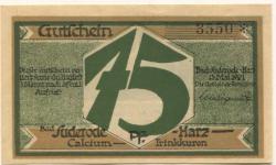 Suderode (Bad) (heute: Quedlinburg) - Gemeinde - 13.5.1921 - 75 Pfennig