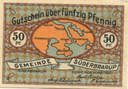 Süderbrarup - Gemeinde - -- - 50 Pfennig