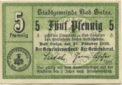 Sulza (Bad) - Stadt - 21.10.1918 - 5 Pfennig