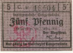 Tangermünde - Stadt - 1.3.1918 - 5 Pfennig 