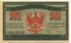 Tangermünde - Stadt - 1.4.1921 - 25 Pfennig 