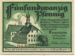 Teuchern - Stadt - März 1921 - 25 Pfennig