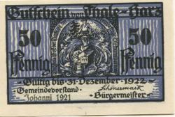 Thale - Stadt - 24.6.1921 - 31.12.1922 - 50 Pfennig