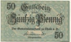 Thale - Stadt - 1918 - 31.12.1922 - 50 Pfennig 