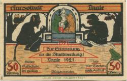 Thale - Stadt - 1921 - 50 Pfennig