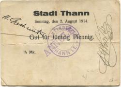 Thann - Stadt - 2.8.1914 - 50 Pfennig