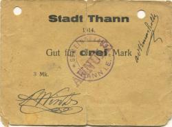 Thann - Stadt - 1914 - 3 Mark