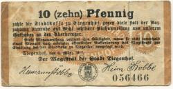 Tiegenhof (heute: PL-Nowy Dwór Gdánski) - Stadt - 6.3.1917 - 10 Pfennig